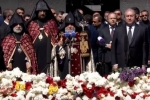 Հայաստանի և Արցախի բարձրագույն ղեկավարությունը հարգանքի տուրք մատուցեց Հայոց ցեղասպանության զոհերի հիշատակին