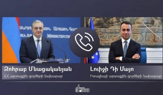 Զոհրաբ Մնացականյանը Լուիջի Դի Մայոի հետ քննարկել է ԼՂ հակամարտության գոտում ստեղծված իրադրությունը